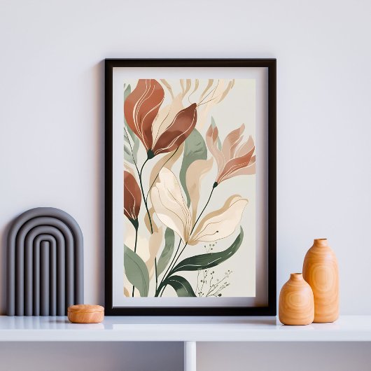 Poster Fleur terrestre - Mur botanique Abstrait Art IV