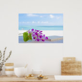 Poster Fleur tropicale au bord de la plage (Cuisine)