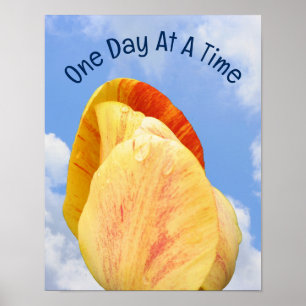 Poster Fleur Tulipe Un Jour À La Fois Inspirante