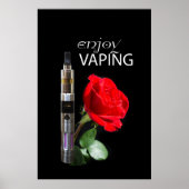 Poster Fleur Vapeur et rose (Devant)