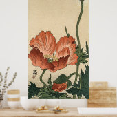 Poster Fleur vintage de pavot par Ohara Koson (Cuisine)