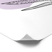 Poster Fleur violette bohème (Coin)