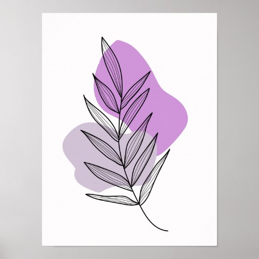 Poster Fleur violette bohème (Devant)