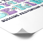 Poster Fleur violette de sensibilisation à la prévention  (Coin)