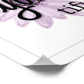 Poster Fleur violette Soyez-vous beau (Coin)