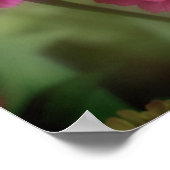 Poster Fleur Zinnia Rose En Fleur (Coin)
