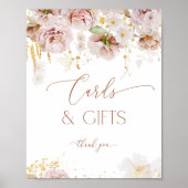 Poster fleuri du jardin Boho Cartes et cadeaux (Devant)