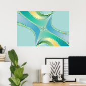 Poster Fleurir - Art Fractal (Bureau à domicile)