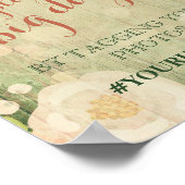 Poster Fleuris Shabby Chic | Mot-clé de photos de mariage (Coin)