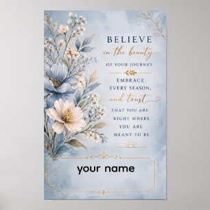 Poster Fleurissez là où vous êtes planté – Fleur minimali