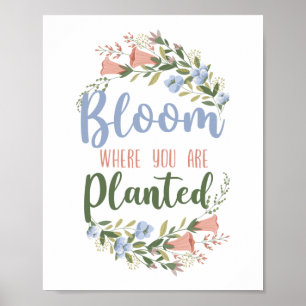 Poster Fleuron Fleuri Où L'On Plante Bouquet