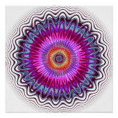 Poster Fleuron Kaleidoscope multicolore (Devant)