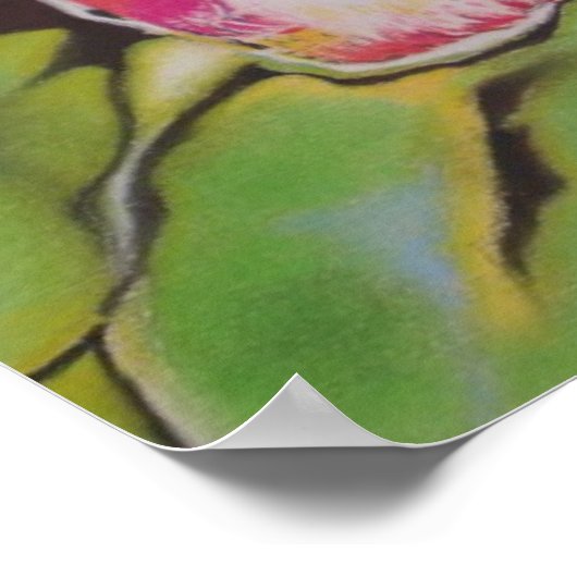 Poster Fleuron rouge art moderne (Coin)