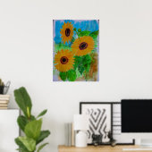 Poster fleurs (Bureau à domicile)