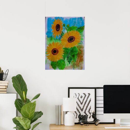 Poster fleurs (Bureau à domicile)