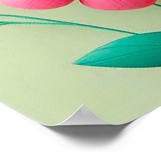 Poster Fleurs 3d colorées (Coin)