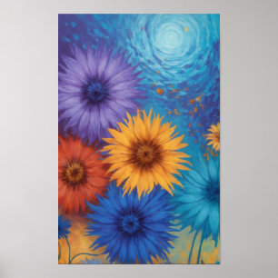 Poster Fleurs à flanc