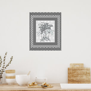 Poster Fleurs à motifs Cadeau Appartement Maison