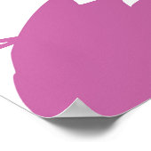 Poster Fleurs Abstraites bleues roses motif transparent s (Coin)