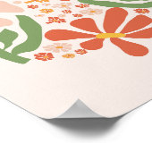 Poster Fleurs Abstraites Boho (Coin)