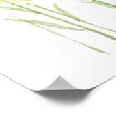 Poster Fleurs abstraites de fil jaune commun aquarelle 1 (Coin)