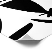 Poster Fleurs Abstraites en noir blanc : Motif élégant (Coin)