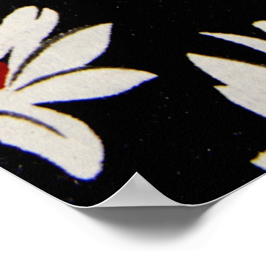 Poster Fleurs Abstraites, motif d'aquarelle d'art. (Coin)