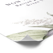 Poster Fleurs aériennes violettes et vertes, menu de bois (Coin)