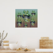 Poster Fleurs Aliens utopiques (Cuisine)