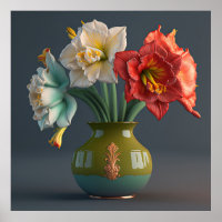 Poster Fleurs Amaryllis