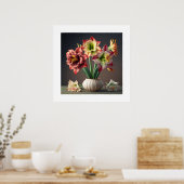 Poster Fleurs Amaryllis (Cuisine)