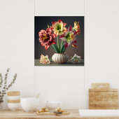 Poster Fleurs Amaryllis (Cuisine)