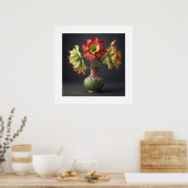 Poster Fleurs Amaryllis (Cuisine)