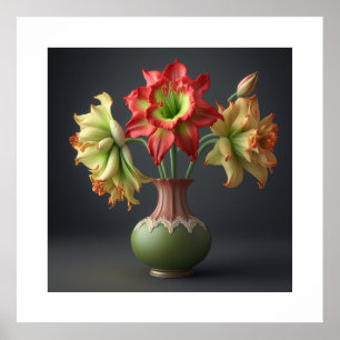 Poster Fleurs Amaryllis