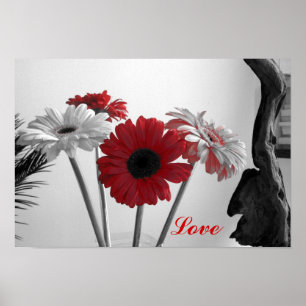 Poster Fleurs, Amour