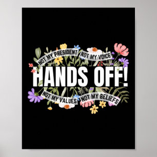 Poster Fleurs anti-Trump Résiste Mon Président N'est Pas