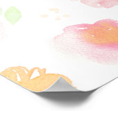 Poster Fleurs Aquarelle Fille Prénom Chambre Enfants Nurs (Coin)