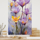 Poster Fleurs aquarelles (Cuisine)
