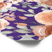 Poster Fleurs aquarelles tendance (Coin)