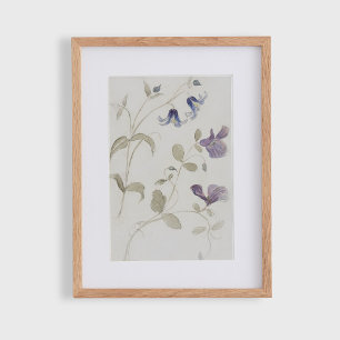 Poster Fleurs aquarelles vintage
