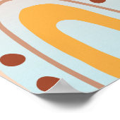 Poster Fleurs arc-en-ciel Boho Abstrait (Coin)