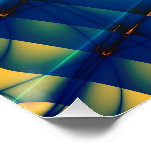 Poster Fleurs arc-en-ciel spirales (Coin)