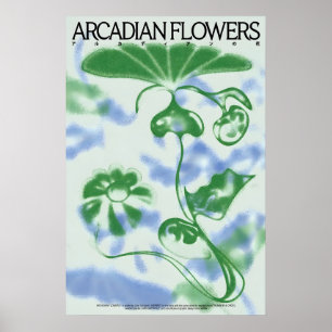 Poster Fleurs Arcadiennes Formule Abstraite Bauhaus Japon