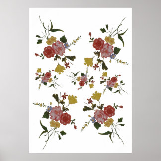 Poster Fleurs Artistiques Japonaises Fleur