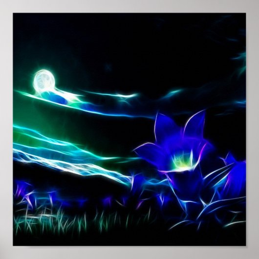 Poster Fleurs Au Lune (Devant)