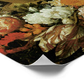 Poster Fleurs autour d'un buste classique (Coin)