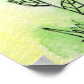 Poster Fleurs avec Halos (Coin)
