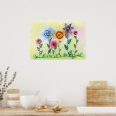 Poster Fleurs avec Halos (Cuisine)