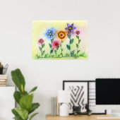 Poster Fleurs avec Halos (Bureau à domicile)
