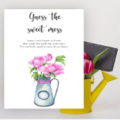 Poster Fleurs baby shower Devinez le jeu du gâchis doux